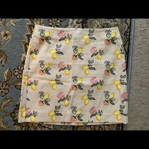 NWOT Loft Skirt with Lemons